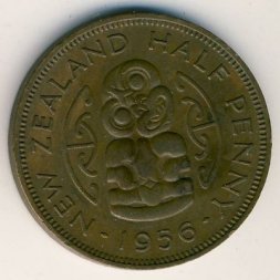 Новая Зеландия 1/2 пенни 1956 год