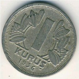 Турция 1 куруш 1936 год