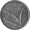 Италия 10 лир 1987 год