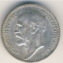 Монета Лихтенштейн 1 крона 1904 год