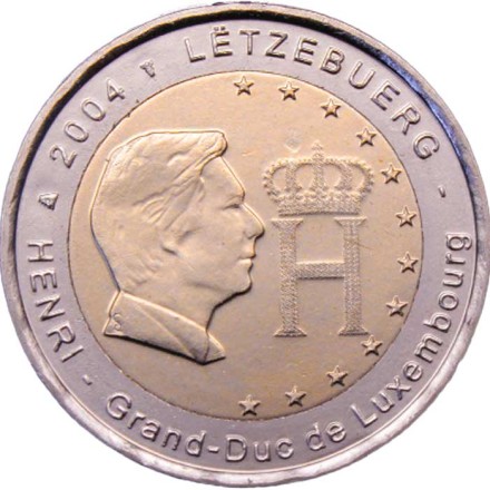 Люксембург 2 евро 2004 год - Герцог Анри Нассау
