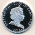 Острова Кука 1 доллар 2009 год - Международный год астрономии. Земля