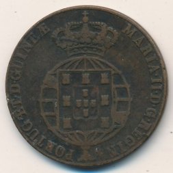 Ангола 1/2 макуты 1853 год