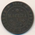 Ангола 1/2 макуты 1853 год