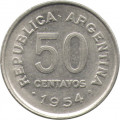 Аргентина 50 сентаво 1954 год