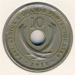Восточная Африка 10 центов 1911 год