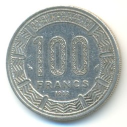 Монета Габон 100 франков 1982 год