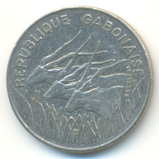 Габон 100 франков 1982 год