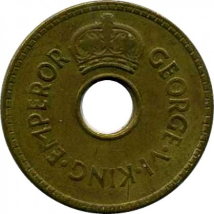 Фиджи 1 пенни 1942 год