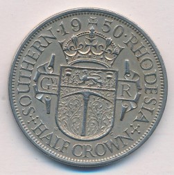 Южная Родезия 1/2 кроны 1950 год - Король Георг VI