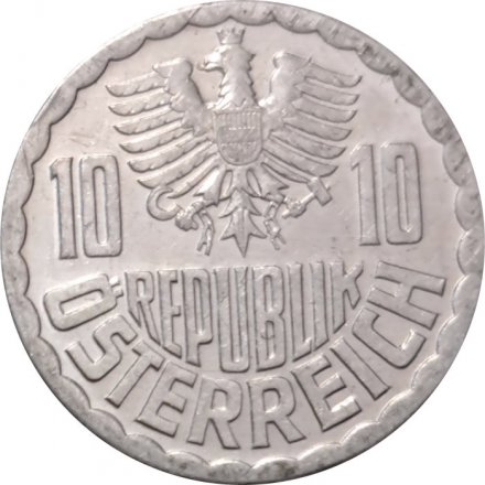 Австрия 10 грошей 1987 год