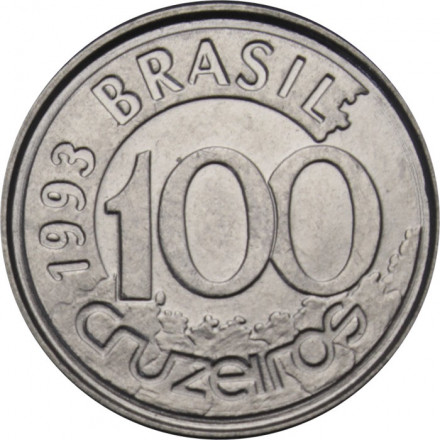Бразилия 100 крузейро 1993 год