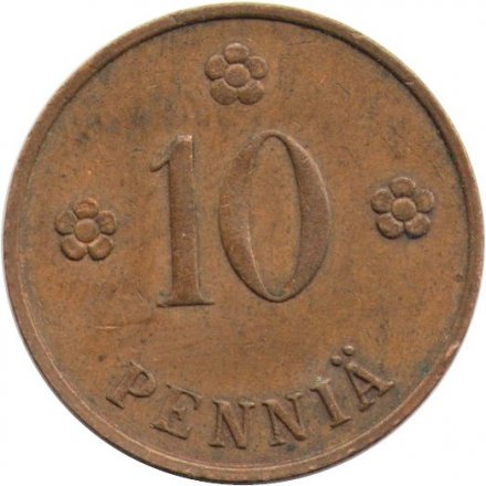 Финляндия 10 пенни 1939 год