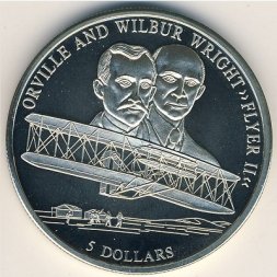 Либерия 5 долларов 2000 год