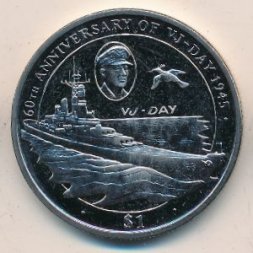 Виргинские острова 1 доллар 2005 год