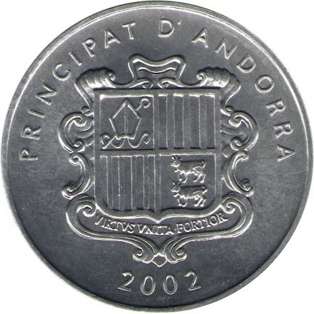 Андорра 1 сантим 2002 год - Пиренейская серна