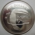Белиз 5 долларов 1979 год - Тукан (Proof)