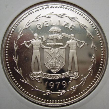 Белиз 5 долларов 1979 год - Тукан (Proof)