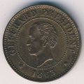 Гаити 5 сантимов 1863 год