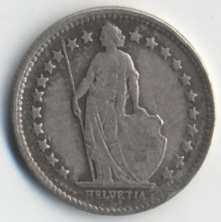 Швейцария 1/2 франка 1914 год