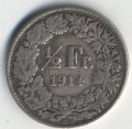 Швейцария 1/2 франка 1914 год