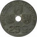 Бельгия 25 сантимов 1943 год BELGIE - BELGIQUE