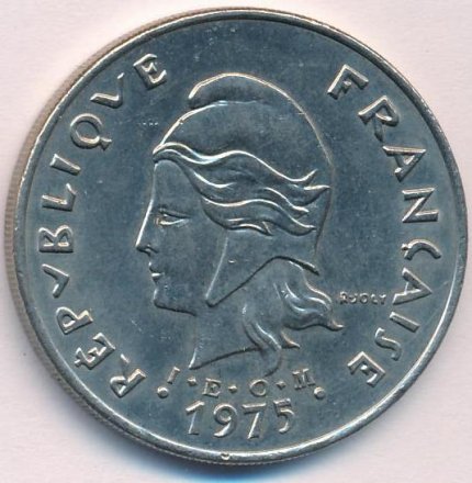 Французская Полинезия 50 франков 1975 год