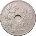 Бельгия 25 сантимов 1908 год BELGIE