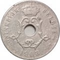 Бельгия 25 сантимов 1908 год BELGIE