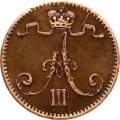 Финляндия 1 пенни 1883 год - Александр III - XF