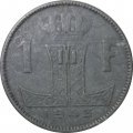 Бельгия 1 франк 1943 год BELGIQUE - BELGIE