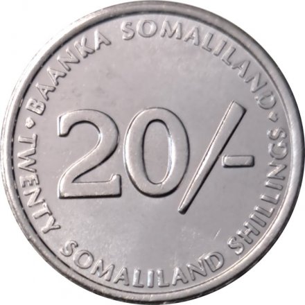 Сомалиленд 20 шиллингов 2002 год - Собака