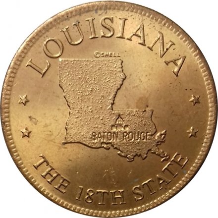 Жетон США. Louisiana. The 18th state