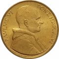 Ватикан 20 лир 1968 год