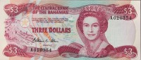 Багамские острова 3 доллара 1974 (1984) год - Парусная регата UNC