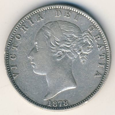 Великобритания 1/2 кроны 1878 год