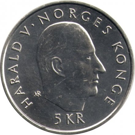 Норвегия 5 крон 1995 год - 50 лет ООН