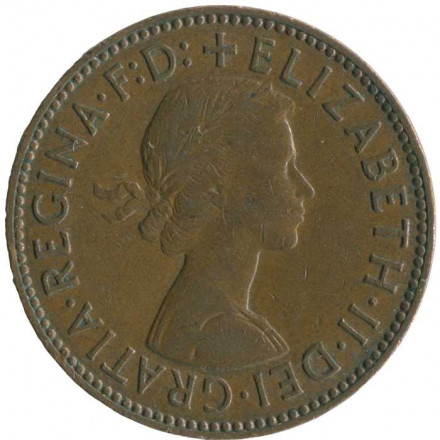 Великобритания 1/2 пенни 1960 год