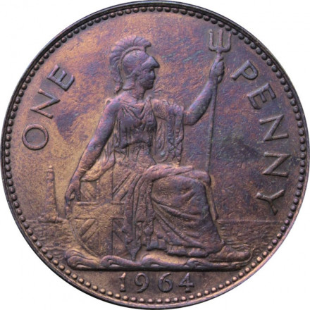 Великобритания 1 пенни 1964 год