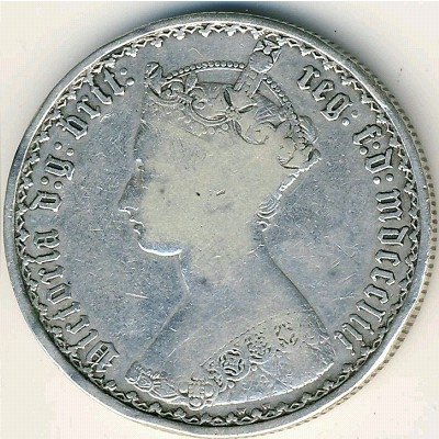 Великобритания 2 шиллинга (1 флорин) 1853 год
