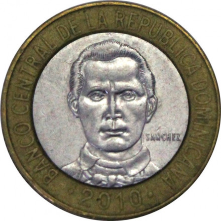 Доминиканская республика 5 песо 2010 год