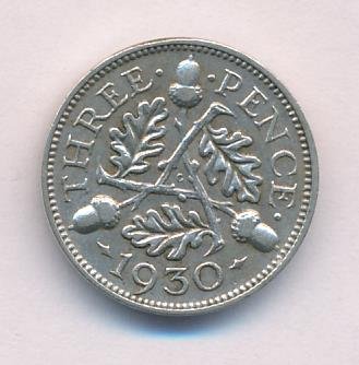 Великобритания 3 пенса 1930 год