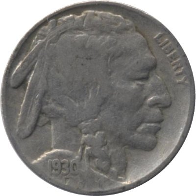 США 5 центов 1930 год - Buffalo Nickel (Без отметки МД)