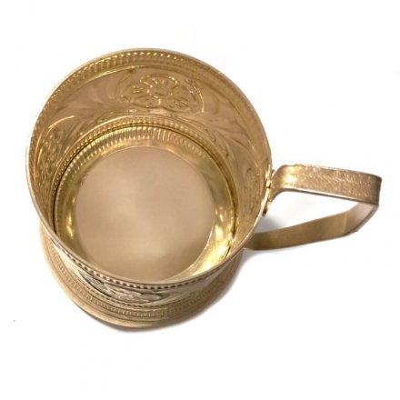 Подстаканник СССР, алюминий, цветы