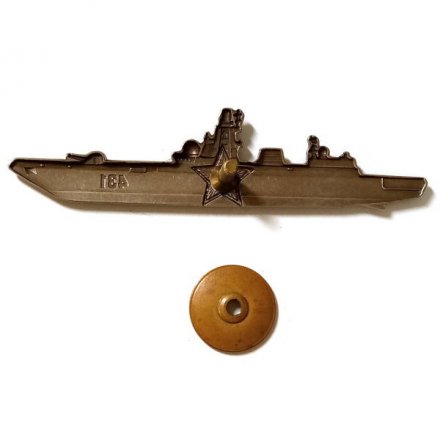 Знак &quot;Командир корабля&quot; (серебристый), тяжелый (копия)