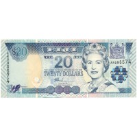 Фиджи 20 долларов 2002 год - Елизавета II UNC