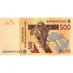Бенин (Центральная Африка) 500 франков 2012 (2024) год - B - UNC