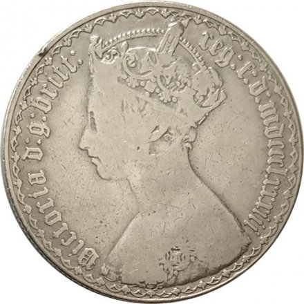 Великобритания 2 шиллинга (1 флорин) 1883 год - Готический флорин