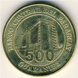Парагвай 500 гуарани 2002 год - Бернардино Кабальеро