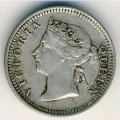 Гонконг 5 центов 1887 год